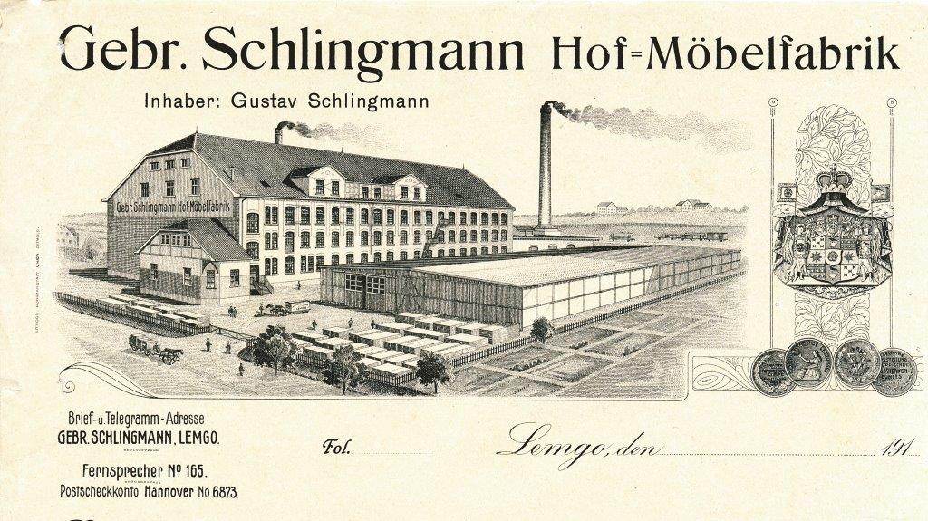 Ein Briefkopf der Firma Schlingmann aus den ersten Jahren des 20. Jahrhunderts.